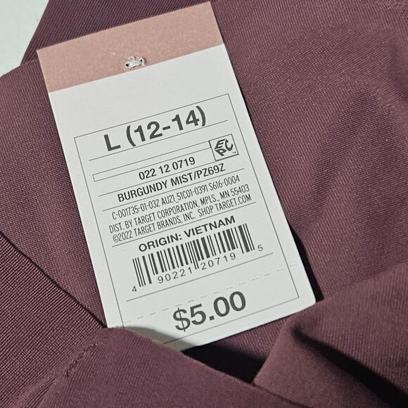 Auden Cheeky Invisible Edge Underwear Size Large Burgundy Seamless Underwear - Picture 4 of 5